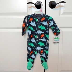 NWT Carter's Baby Dinosaur PJs Sleeper 0-3M